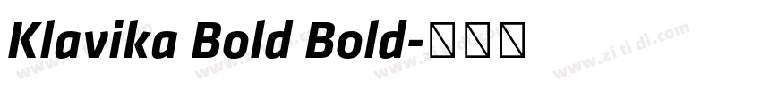 Klavika Bold Bold字体转换